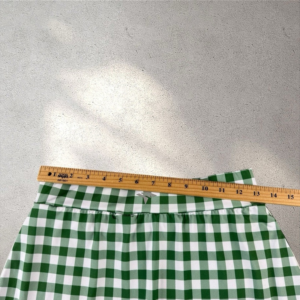 TNUCK Sport Tuckernuck Tennis Skirt Green White Gingham Check Plaid Size Small - Picture 7 of 8